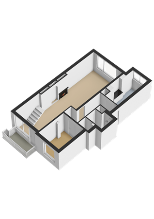 Floorplan - Schiedamseweg 226D, 3025 AN Rotterdam